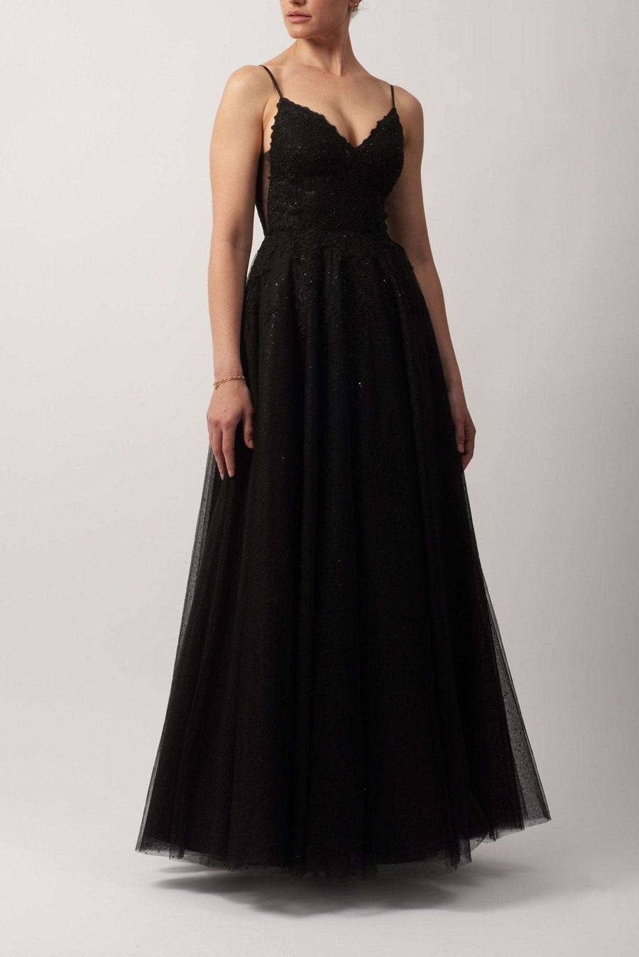 Black MC11945 Tulle Ballgown - Cargo Clothing
