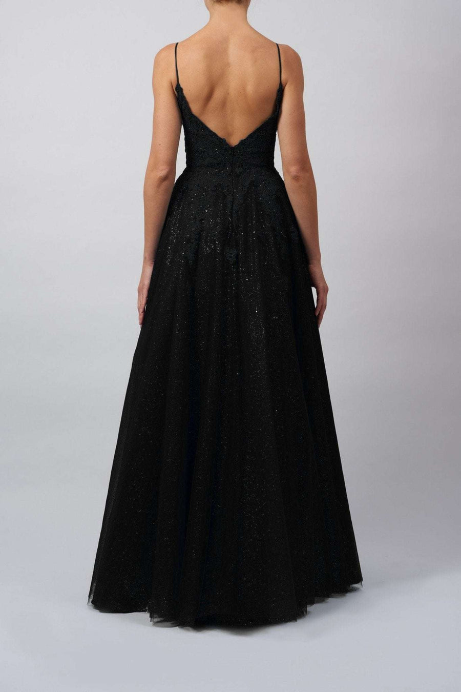 Black MC11945 Tulle Ballgown - Cargo Clothing