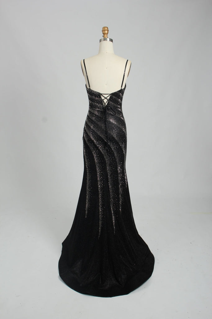 Black Fitted Prom dress - MELLISA