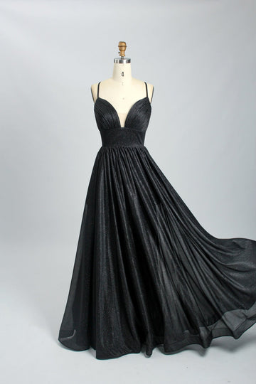 Black SABRINA Sweetheart Full Skirt Glitter Dress