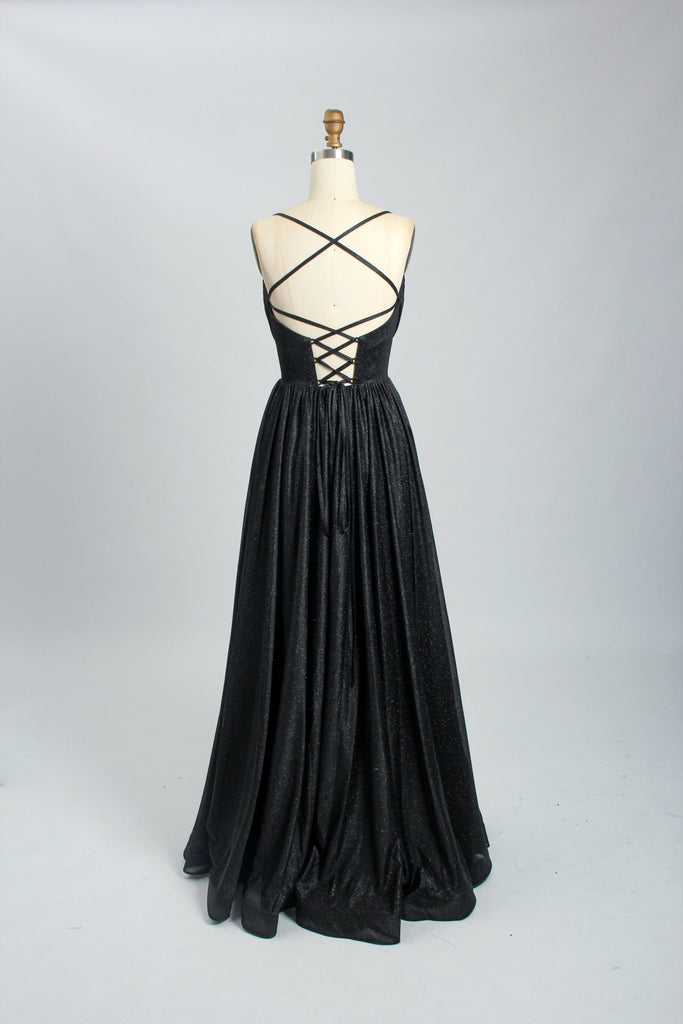 Black SABRINA Sweetheart Full Skirt Glitter Dress - Cargo Clothing