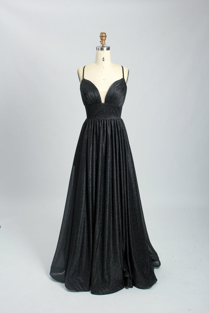 Black SABRINA Sweetheart Full Skirt Glitter Dress - Cargo Clothing