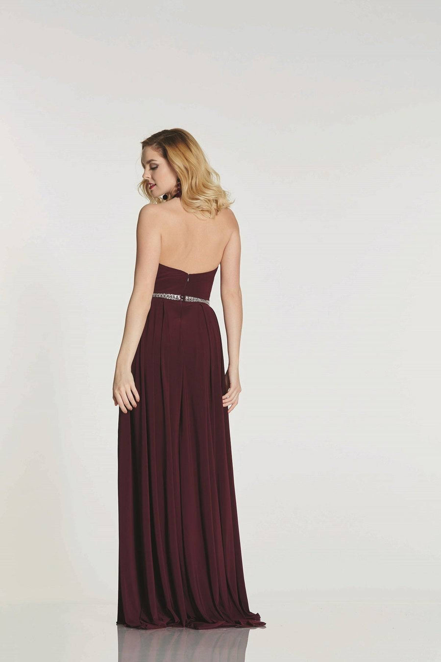 Burgandy High Low Prom Dress - Annabelle - Cargo Clothing