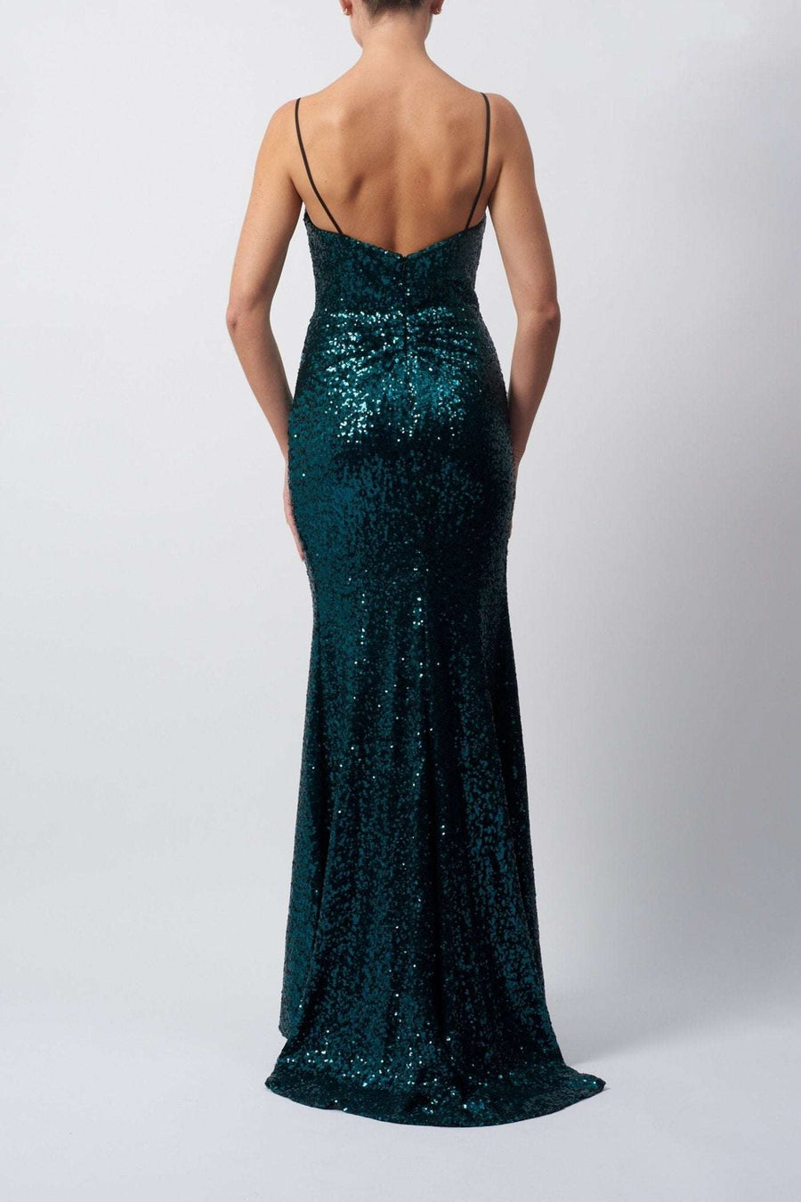 Forest Green MC16208 Sequin Dress - Cargo Clothing