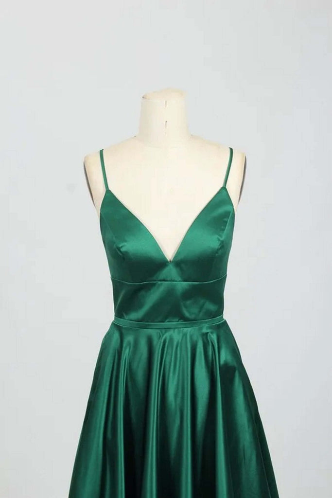 Green AVA Full skirted open back dress 32636