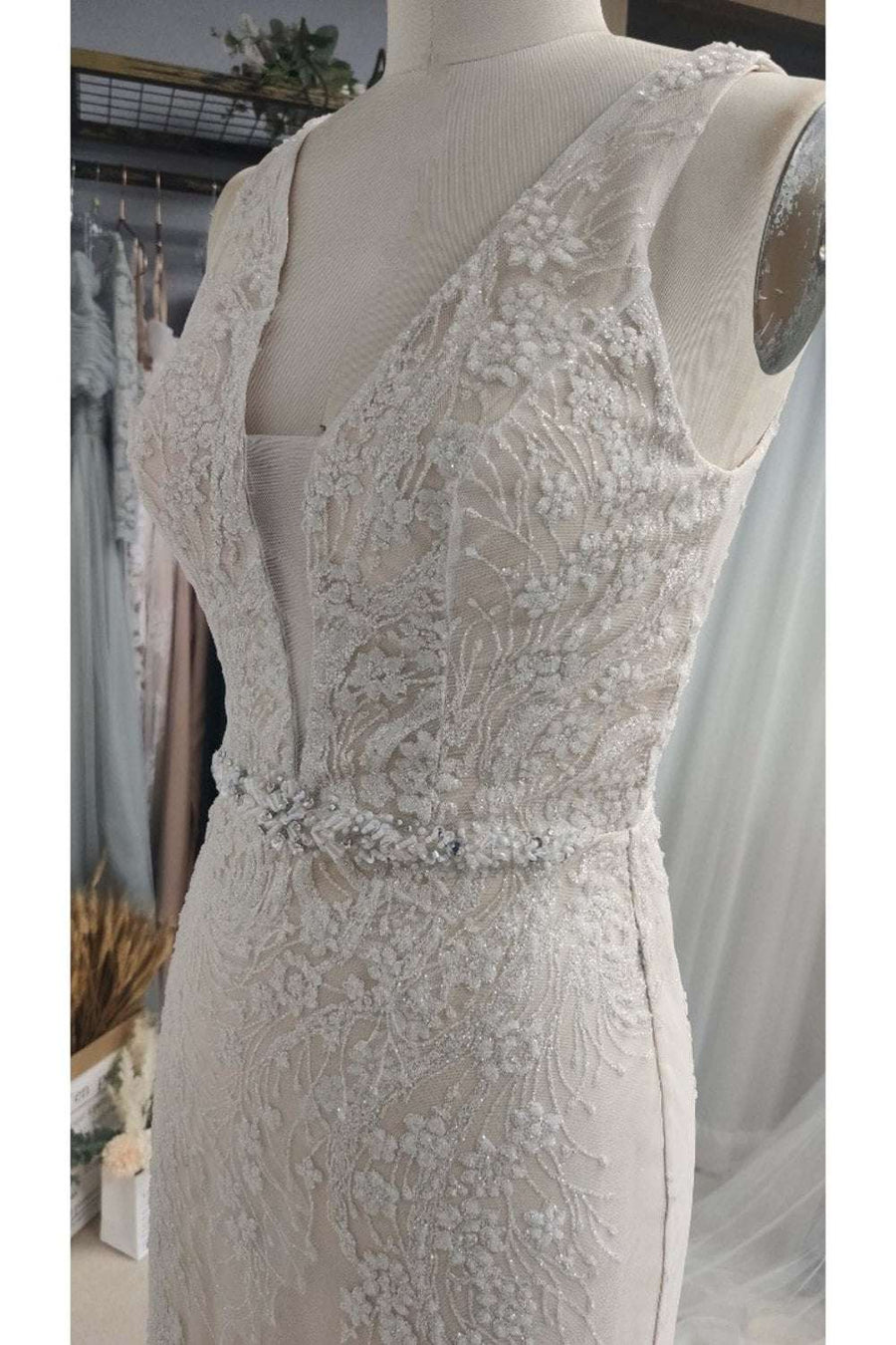 Ivory KT1335 Sparkle Fishtail gown - Cargo Clothing