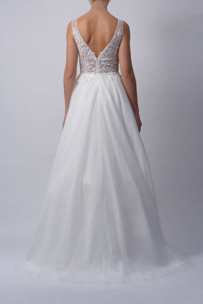 Ivory Lace Embroidered Wedding Dress MC3112953 - Cargo Clothing