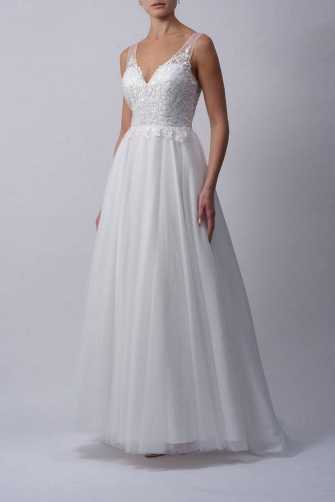 Ivory Lace Embroidered Wedding Dress MC3112953 - Cargo Clothing