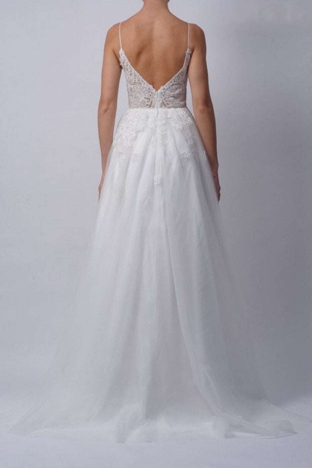 Abito da sposa in tulle di pizzo avorio mascara MC311945