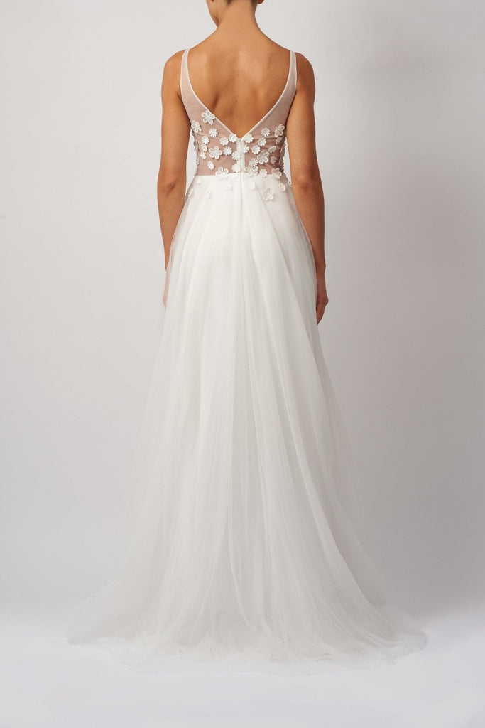 Ivory Flower Wedding Dress MC329218