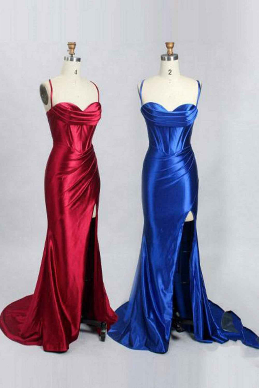 KELLIE Wine Corset Satin Prom Dress - Cargo Clothing