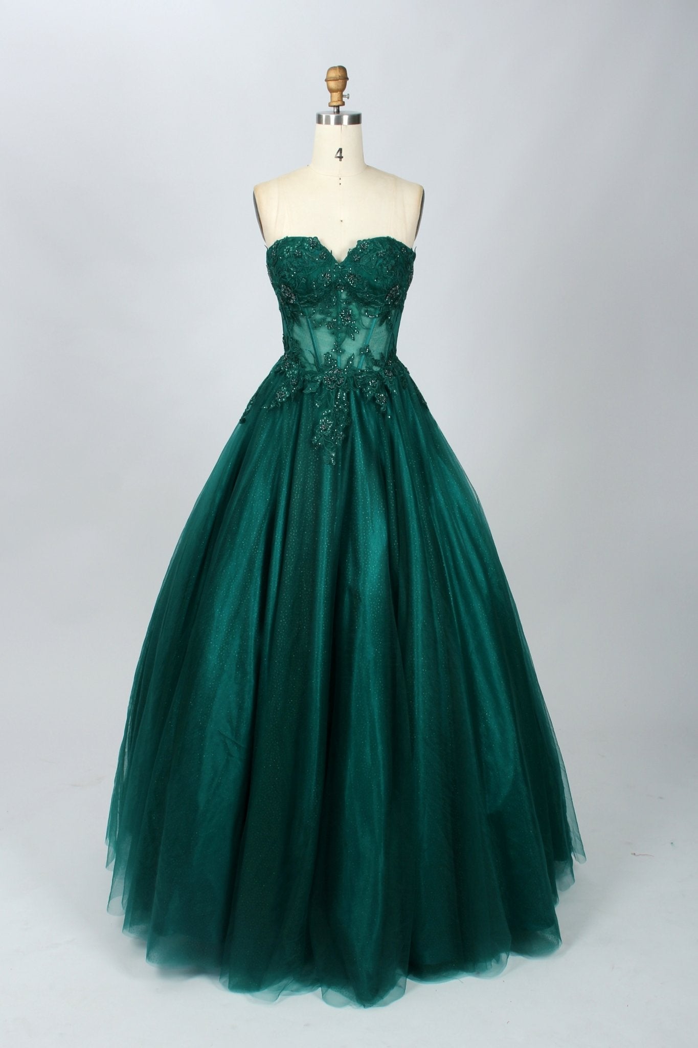 Green Blue Tulle Party Dress, Lace Floral Applique Prom Dress, Beaded  Sleeveless Evening Dress, Ruched V Neck Wedding Dress With Back Zipper -  Etsy