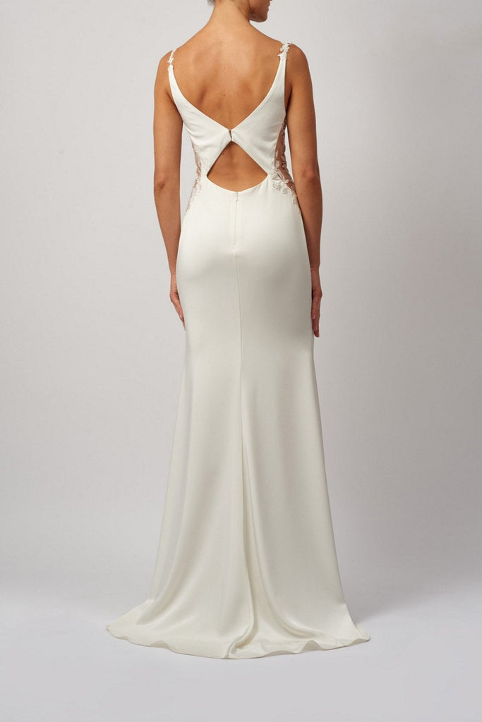 Mascara MC181425 Ivory White Lace Cut Through Gown - Cargo Clothing