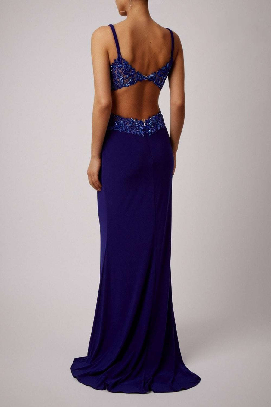 Mascara MC181465 Red Multicoloured Beads Open Back dress - Cargo Clothing