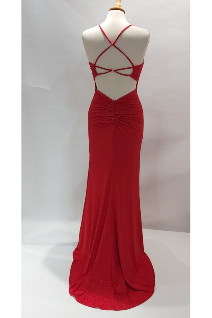 Mascara Red MC129518 sparkle open back dress - Cargo Clothing