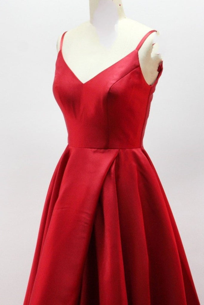 Red SA005 taffeta full skirted pocket dress - Cargo Clothing