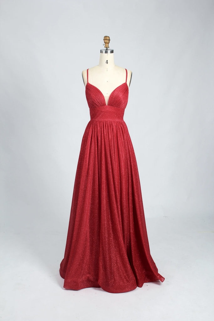 Red SABRINA Sweetheart Full Skirt Glitter Dress