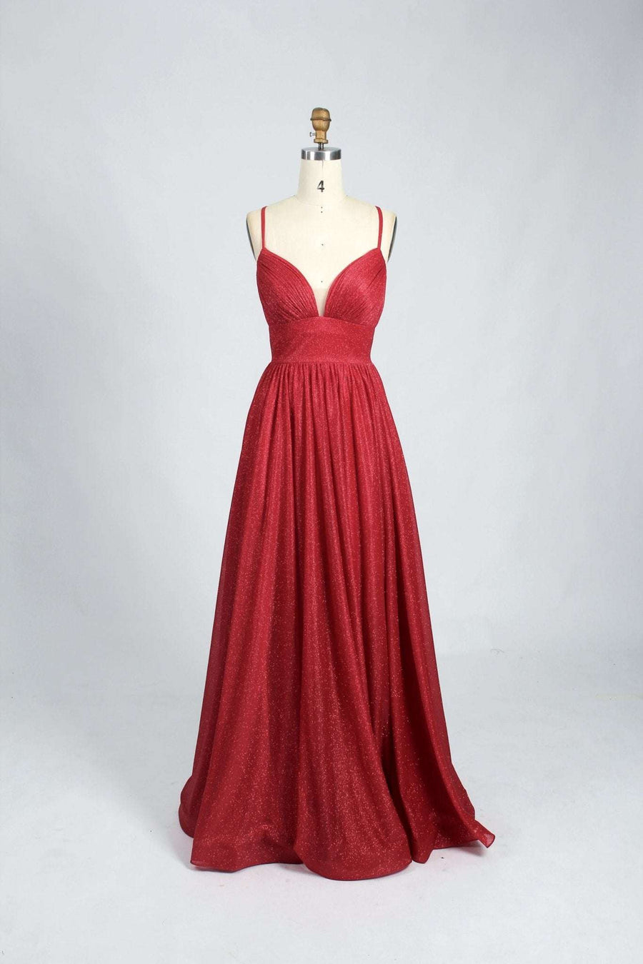 Jessica Stuart Red Dress - Glitter Sweetheart | Tulle, Lace-Up Jessica Stuart Red Dress - Glitter Sweetheart | Tulle, Lace-Up