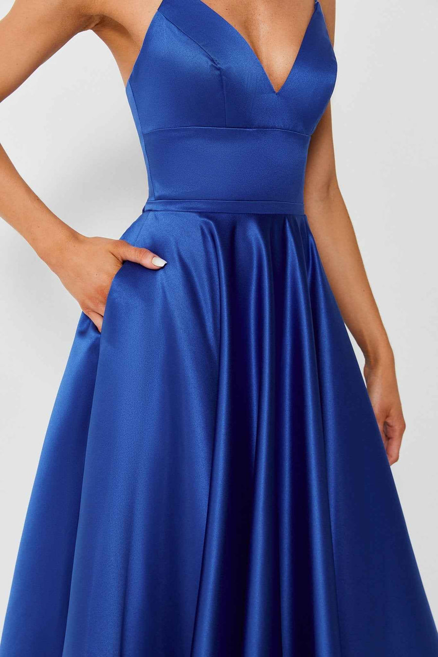 Teal AVA Full skirted open back dress - Cargo Clothing